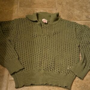 So Me Olive Knit Top